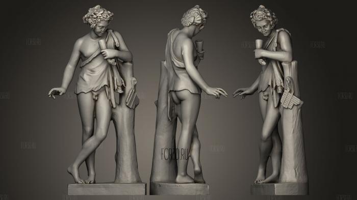 Satyr with pigskin stl model for CNC
